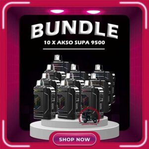 10PCS AKSO SUPA 9500 DISPOSABLE - VAPE DELIVERY SG SINGAPORE Sale of bundle package AKSO SUPA 9500 Puffs Disposable , choose 10 pcs flavour get lowest price at VAPE DELIVERY SG SINGAPORE SHOP! AKSO SUPA 9500 disposable vape ready stock in our sg singapore store online shop for same day delivery. This Kit are one of the smash-market vape in Malaysia. They pack a rechargeable battery and come prefilled with a whopping 9.5ml of liquid together with an indicator special for battery and liquid level. This allows you to vape longer on a single disposable and makes the AKSO SUPA flavour a great option for traveling, extended road trips, or even just day-to-day use. The Akso Supa 9.5k Puffs is comes with airflow adjustable, same goes with AKSO SUPA. The function for your satisfying your daily vape. The great function of the indicator to alert you the power of battery and the liquid level in the pod. Each AKSO SUPA 9.5k delivers a great flavoring, a satisfying draw and the indicator; three fastors that make for a great disposable. They feel really good in the hand as the rounded it ergonomic to hold vape with. The AKSO SUPA is available more Flavour for you to choose. Specification : Puff: 9500 Puffs E-Liquid: 9.5ML Charging Port: Type C Rechargeable Safety Child Lock Button Adjustable Airflow Nicotine Strength: 50mg / 5% Package Include : 10PCS x AKSO SUPA 9500 Puffs Free Delivery Charge ⚠️AKSO SUPA 9500 FLAVOUR LIST⚠️ Apple Asam Boi Blackcurrant Yakult Creamy Milk Ice Cream Cake Mango Yacult Rootbeer Solero Strawberry Vanilla Donut Vanilla Latte Yakult Nutty Tobacco Blackberry Ice ⚠️ICE SERIES⚠️ Taro Ice Cream Super Ice Mint Green Grapes Lychee Longan ⚠️BOOST SERIES⚠️ Mango Ice Watermelon Ice Guava Asam Grape Ice Melony Gum Strawberry Gum SG VAPE COD SAME DAY DELIVERY , CASH ON DELIVERY ONLY. TAKE BULK ORDER /MORE ORDER PLS CONTACT ME : VAPEDELIVERYSG VIEW OUR DAILY NEWS INFORMATION VAPE : TELEGRAM CHANNEL