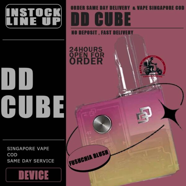 DD CUBE DEVICE - VAPE DELIVERY SG SINGAPORE The DD CUBE VAPE DEVICE Crystal transparent shell, users can clearly see the exquisite SMT process and DES precision engraving circuit inside the fuselage through the fully transparent shell, as well as the internal components such as chips, motherboards, batteries, screws, etc., which is full of technology. Function Introduction : Combining all 1st and 4th generation pods, more different pod connectors will be launched next Cube's own vape cartridge, supports 0.5 and 0.7 cotton wicks and automatically switches to 20 watts Combine IQOS pods, Heets, and all HNB pods Switch between large and small horsepower, small horsepower 7.5 watts / high horsepower 10 watts Strobe lights can be switched on and off, 8 LED lights with built-in chips Use hints for beautiful running LED lights The power supply can be switched on and off, and the Cube can enter a complete shutdown state The body is light and small at 48 grams, 15mm x 50mm x 50mm Support USB C fast charging Large capacity battery 500mAh Package Inclued : 1x Cube host 1x 1st generation adapter 1x 4th Generation Adapter 1x charging cable 1x Lanyard ⚠️DD CUBE DEVICE COMPATIBLE POD WITH⚠️ RELX INFINITY POD LANA POD RELX CLASSIC POD R-ONE POD SP2 POD ⚠️DD CUBE DEVICE COLOR LINE UP⚠️ Crystal Clear-White Fushchia Blush-Pink Yellow Obsidian Black-Black Turquoise Sky-Blue Green SG VAPE COD SAME DAY DELIVERY , CASH ON DELIVERY ONLY. TAKE BULK ORDER /MORE ORDER PLS CONTACT ME : VAPEDELIVERYSG VIEW OUR DAILY NEWS INFORMATION VAPE : TELEGRAM CHANNEL