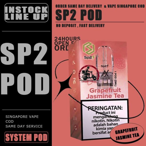 SP2 POD FLAVOUR - VAPE DELIVERY SG SINGAPORE SP2 Pod Legend Flavour also known as SPRINGTIME. Pod Flavour starter kit comes with rechargeable device with usb Type C cable. The magnet on both battery and pod cartridge for easy plug and play. SP2 Brand from Pod & Device categories , Our Sg Vape Center was founded by former smokers. SP2 Pod Legend Flavour also known as SPRINGTIME. Pod Flavour starter kit comes with rechargeable device with usb Type C cable. The magnet on both battery and pod cartridge for easy plug and play. Specifications : Nicotine 3% Capacity 2ml per pod Package Included : 1 Pack of 3 pods ⚠️SP2 POD COMPATIBLE DEVIE WITH⚠️ DARK RIDER 3S DEVICE DD CUBE INSTAR DEVICE RELX CLASSIC DEVICE SP2 BLTIZ DEVICE SP2 LEGENDAA DEVICE SP2 M SERIES DEVICE ZEUZ DEVICE ⚠️SP2 POD FLVAOUR LINE UP⚠️ Alpha Tobacco Energy Drink (100Plus) Baby Taro Bubblegum x Lime Cola Double Mint Green Bean Guava Gummy Honeydew Nes Coffee Jasmine Green Tea Lemonade Long Jing Tea Pure Lychee Lite Mango Vita Orange Secret Passion Summer Pineapple Rootbeer Rose Tea Ruby Strawberry Tasty Peach Tie Guan Yin Tropical Pear Tropical SG (Fruit Punch) Watermelon White Grape Grapefruit Jasmine Tea Green Apple Rich Yakultory Sparkling Lemon Icy Herbal Tea Golden Chrysanthemum Lime Fizzy Zes Tea Himalaya Tie Guan Yin Himalaya Mineral Himalaya Jasmine SG VAPE COD SAME DAY DELIVERY , CASH ON DELIVERY ONLY. TAKE BULK ORDER /MORE ORDER PLS CONTACT ME : VAPEDELIVERYSG VIEW OUR DAILY NEWS INFORMATION VAPE : TELEGRAM CHANNEL