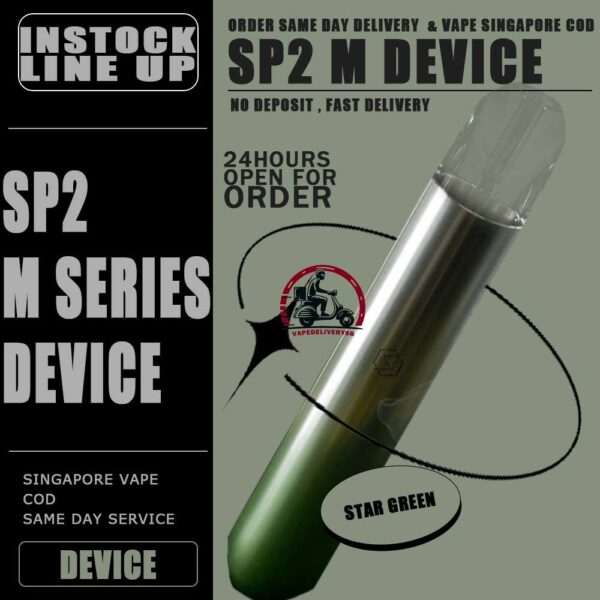 SP2 M SERIES DEVICE - VAPE DELIVERY SG SINGAPORE The battery of SP2 M Series Device is compatible with RELX Pods, and the pod of SP2 is compatible with RELX Battery Device. The LED light indicator shows red light during charging and light off when the charging process is complete. The LED light flashes for about 10 times to indicate battery low. Magnet on both battery and pod cartridge for easy plug-n-play. Specification : Brand: Springtime Capacity: 2ml Battery Capacity: 350 mAh Charging Time: 30-45 mins Package Included : 1x Rechargeable SP2s M device 1x Type C Cable ⚠️SP2 M DEVICE COMPATIBLE POD WITH⚠️ GENESIS POD J13 POD KIZZ POD LANA POD RELX CLASSIC R-ONE POD SP2 POD ZENO POD ZEUZ POD ⚠️SP2s M DEVICE COLOUR LINE UP⚠️ Candy Pink Champagne Rose Shining Blue Star Green Titanium Black SG VAPE COD SAME DAY DELIVERY , CASH ON DELIVERY ONLY. TAKE BULK ORDER /MORE ORDER PLS CONTACT ME : VAPEDELIVERYSG VIEW OUR DAILY NEWS INFORMATION VAPE : TELEGRAM CHANNEL