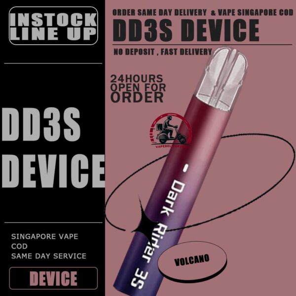 DD3S DEVICE  - VAPE DELIVERY SG SINGAPORE The DD3s Vape is a Adjustable Watagge VAPE , More funtionc for you enjoy it. DD3s Vape Package include 1 Device and 1 Type-c Cable. DARK RIDER 3 is the epitome of innovation, delivering the highest quality vaping experience. Available in four stunning colors, this vape device boasts a unique feature: flashing lights that illuminate with every inhale. However, DD3s have smart reminder when you have continuosly for 12 puff it will have a vibraton reminder. In conclusion, DD3s is a very excellent device with latest airflow adjustable technology, beautiful deisgn and good quality. Device Specification : Built-in Battery 450mAh Low Power 6.2w (350-420 puff) （Blue LED) High Power 10.2w (230-280 puff) (GREEN LED) Size: 101.1 x 20.6 x 12.1mm Resistance Range: 1.0Ω-1.2Ω Vibration Reminder Rechargeable Via Type C Cable Device Button Fuctions : Button Press & Hold For 3 Seconds To Switch Power Blue Light – Normal Power Green Light – Strong Power Red Light – Low Battery Press 3 Times Continousl:To Switch On/Off Light Blinking ⚠️DD3S DEVICE COMPATIBLE POD WITH⚠️ GENESIS POD J13 POD KIZZ POD LANA POD RELX CLASSIC POD R-ONE POD SP2 POD ZENO POD ZEUZ POD ⚠️DD3S DEVICE COLOR LINE UP⚠️ Ocean Myth Pearl White Unicorn Volcano Camo Black SG VAPE COD SAME DAY DELIVERY , CASH ON DELIVERY ONLY. TAKE BULK ORDER /MORE ORDER PLS CONTACT ME : VAPEDELIVERYSG VIEW OUR DAILY NEWS INFORMATION VAPE : TELEGRAM CHANNEL