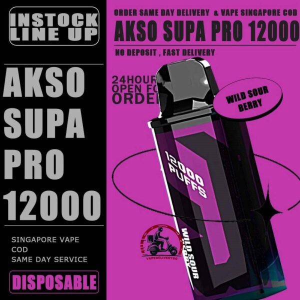 AKSO SUPA PRO 12000 DISPOSABLE ( STARTER KIT & CARTRIDGE PREFILLED) - VAPE DELIVERY SG SINGAPORE AKSO SUPA PRO are one of the smash-market Cartridge System Pod in Malaysia. They pack a rechargeable battery and come prefilled with a whopping 12ml of liquid together with an indicator special for battery and liquid level. This allows you to vape longer on a single disposable and makes the AKSO SUPA PRO a great option for traveling, extended road trips, or even just day-to-day use. Each AKSO SUPA PRO Cartridge will last for 12000 puffs. What makes AKSO SUPA PRO are different than the other device because it came with Chip Set System which will show you accurate level of flavour indicator. delivers a great flavoring, a satisfying draw and the indicator; They feel really good in the hand as ergonomic shape to hold and vape with. The AKSO SUPA PRO is available in 12 flavors for you to choose. Some flavors to try are Blackcurrant Yacult, Rootbeer, Apple Asam Boi and Nutty Tobacco. Specification : Puffs : 12000 Coil : Mesh coil Battery Capacity : Type-C Rechargeable Nicotine Strength : 5% ⚠️AKSO SUPA PRO 12000 STARTER KIT & CARTRIDGE LINE UP⚠️ Ice Coffee Hazelnut Peanut Butter Toast Pomegranate Plum Guava Oolong Green Tea Zesty Grape Honeydew Blackcurrant Mango Gis Blueberry Kiwi Wild Sour Berry Apple Aloe Vera Grape Gum Mango Lime Passion Lychee Pineapple Mango Strawberry Hami Melon Passion Grape Mango Nata De Coco Nutty Tobacco Grape Minty Gum Lychee Longan Rootbeer Ice Watermelon Watermelon Grape Apple Asam Boi Triple Mango Strawberry Vanilla Custard Blueberry Yakult Tie Guan Yin Pina Watermelon Strawberry SG VAPE COD SAME DAY DELIVERY , CASH ON DELIVERY ONLY. TAKE BULK ORDER /MORE ORDER PLS CONTACT ME : VAPEDELIVERYSG VIEW OUR DAILY NEWS INFORMATION VAPE : TELEGRAM CHANNEL