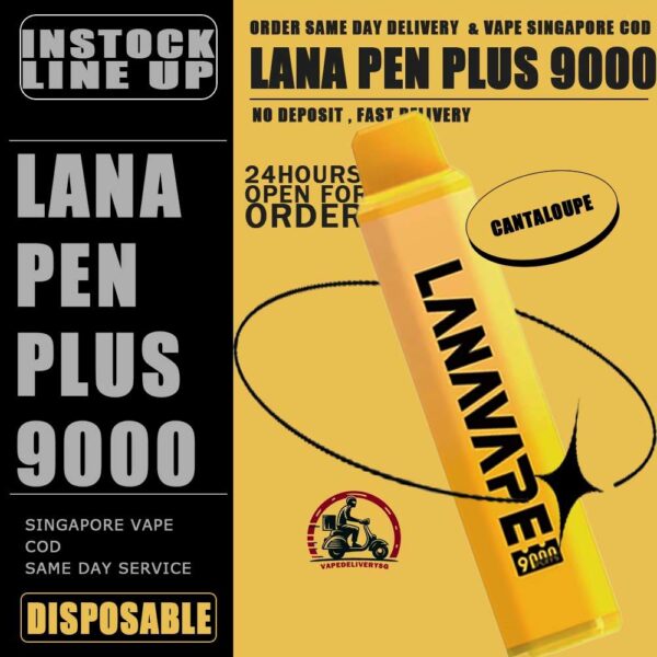 LANA PEN PLUS 9000 / 9K PUFFS DISPOSABLE - VAPE DELIVERY SG SINGAPORE The Lana Pen Plus 9000 Puffs disposable vape is cool design and it is rechargeable. It contains nicotine salt e-juice and vapes up to 9k puffs , There are many flavours for you to choose from. The Lana Pen Plus 9k rechargeable port at the bottom of the device guarantees you finish the last drop of the e-juice in the tank every time, it is welcome by many vapers due to the vaping taste and the appearance, the LED Flash will change color when vaping, looks cool too. Specifition : 9000 Puffs E-Liquid Capacity: 15ml Battery Capacity: 650mAh 3% Nicotine Rechargeable: USB Type-C charger LED Flashing Light ⚠️LANA PEN PLUS 9000 DISPOSABLE FLAVOUR LINE UP⚠️ Cantaloupe (Honeydew) Passion Fruit Grape Lychee Strawberry Milk Watermelon Apple Mixed Fruit Blue Raspberry Pomegranate Taro Ice Cream Frozen Bubblegum Frozen Strawberry Kiwi Frozen Lychee Frozen Grape Frozen Sea Salt Lemon Frozen Passion Fruit Frozen Super Mint Frozen Strawberry Watermelon Frozen Watermelon Frozen Tie Guan Yin Pomelo Blackcurrant Mint Mango Peach Kiwi Passion Guava Mint SG VAPE COD SAME DAY DELIVERY , CASH ON DELIVERY ONLY. TAKE BULK ORDER /MORE ORDER PLS CONTACT ME : VAPEDELIVERYSG VIEW OUR DAILY NEWS INFORMATION VAPE : TELEGRAM CHANNEL