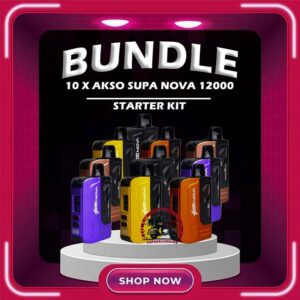 10PCS AKSO SUPA NOVA 12000 DISPOSABLE - VAPE DELIVERY SG SINGAPORE Sale of bundle package AKSO SUPA NOVA 12000 Puffs Disposable , choose 10 Pcs flavour get lowest price at VAPE DELIVERY SG SINGAPORE SHOP! The AKSO SUPA NOVA 12000 puffs disposable vape is Starter Kit & Prefilled Pod design ,ready stock in our sg singapore store online shop for same day delivery. Introducing the AKSO Supa Nova 12k closed pod disposable vape, crafted for flexibility and ease of use. It features adjustable wattage ranging from 10W to 20W, allowing users to customize their vaping experience. Safety is paramount with a child lock and a rechargeable battery equipped with anti-overcharge and auto cut-off systems. Monitoring your vape is simple with liquid and battery indicators, ensuring you're always informed. Adjust the airflow to your liking and enjoy up to 12,000 puffs per cartridge. Plus, it's compatible with cartridges from the Akso Supa Pro series, offering compatibility and versatility for vapers. Specifications : Puff: 12000 Puffs Nicotine Strength: 5% Adjustable wattage : 10W to 20W Liquid and battery indicator Charging Port: 650 mAh Rechargeable Type-C Package Include : 10 PCS x AKSO SUPA NOVA 12000 Puffs Starter Kit Free Delivery Charge ⚠️AKSO SUPA NOVA 12000 STARTER KIT FLAVOUR LINE UP⚠️ Strawberry Banana Custard Honeydew Chocolate Mint Butter Mint Candy Strawberry Mango Strawberry Yam Cheese Blackcurrant Oat Crunch Mango Sirap Bandung Vanilla Tobacco Passion Soursop Mango Mango Passion Grape Apple Custard Cranberry Grape Milk Caramel Watermelon Gummy Icy Watermelon Gum Icy Lemon Cola Icy Grape Apple Icy Watermelon Strawberry Icy Honey Melon Icy Energy Drink SG VAPE COD SAME DAY DELIVERY , CASH ON DELIVERY ONLY. TAKE BULK ORDER /MORE ORDER PLS CONTACT ME : VAPEDELIVERYSG VIEW OUR DAILY NEWS INFORMATION VAPE : TELEGRAM CHANNEL