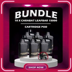 10 X CARABAT LEAFBAR 15000 CARTRIDGE POD - VAPE DELIVERY SG SINGAPORE Sale of bundle package CARABAT LEAFBAR 15000 Puffs DISPOSABLE Cartridge Pod , choose 10 x Pcs flavour get lowest price at VAPE DELIVERY SG SINGAPORE SHOP! The CARABAT LEAFBAR 15k is starter kit & prefilled cartridge pod system design,  This kit is lasted production from CARABAT VAPE company, available 10 +plus flavour for singapore vaper choose!try it now! The new carabat leafbar 15000 puffs is ready stock in Singapore. The device is comes with starter kit and pod version. Battery device and flavor pod is included in starter kit package, the pod package only comes with pod. If you looking for big capacity vape device, the carabat leafbar is your first choice because it can support up to 15000 puffs per device! CARTRIDGE Package Include : X1 Prefilled Pod 15k Puffs Specifications: Nicotine 5 % Approx. 15000 Puffs Safety Child Lock Dual Mesh Coil Adjustable Airflow Rechargeable Battery (Type C Port) Package Include : 10PCS x CARABAT LEAFBAR 15000 Puffs Cartridge Pod Free Delivery Charge ⚠️CARABAT LEAFBAR 15000 CARTRIDGE FLAVOUR LINE UP⚠️ Watermelon Tobacco Vanilla Double Guava Blackcurrant Lychee Rootbeer Vanilla Milkshake Blackcurrant Lychee Melon Mango Mango Shak Honeydew Energy Drink Pineapple Berry Citrus Watermelon Splash Popcorn Caramel Grape Gum Gold Mango Ice Fresh Watermelon Ice Gummy Gum Ice Grape Ice SG VAPE COD SAME DAY DELIVERY , CASH ON DELIVERY ONLY. TAKE BULK ORDER /MORE ORDER PLS CONTACT ME : VAPEDELIVERYSG VIEW OUR DAILY NEWS INFORMATION VAPE : TELEGRAM CHANNEL