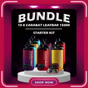 10PCS CARABAT LEAFBAR 15000 DISPOSABLE - VAPE DELIVERY SG SINGAPORE Sale of bundle package CARABAT LEAFBAR 15000 Puffs DISPOSABLE Starter Kit , choose 10 x Pcs flavour get lowest price at VAPE DELIVERY SG SINGAPORE SHOP! The CARABAT LEAFBAR 15k is starter kit & prefilled cartridge pod system design,  This kit is lasted production from CARABAT VAPE company, available 10 +plus flavour for singapore vaper choose!try it now! The new carabat leafbar 15000 puffs is ready stock in Singapore. The device is comes with starter kit and pod version. Battery device and flavor pod is included in starter kit package, the pod package only comes with pod. If you looking for big capacity vape device, the carabat leafbar is your first choice because it can support up to 15000 puffs per device! STARTER KIT Package Include : X1 Carabat Device X1 Prefilled Pod 15k Puffs Specifications: Nicotine 5 % Approx. 15000 Puffs Safety Child Lock Dual Mesh Coil Adjustable Airflow Rechargeable Battery (Type C Port) Package Include : 10PCS x CARABAT LEAFBAR 15000 Puffs Free Delivery Charge ⚠️CARABAT LEAFBAR 15000 STARTER KIT LINE UP⚠️ Watermelon Tobacco Vanilla Double Guava Blackcurrant Lychee Rootbeer Vanilla Milkshake Blackcurrant Lychee Melon Mango Mango Shak Honeydew Energy Drink Pineapple Berry Citrus Watermelon Splash Popcorn Caramel Grape Gum Gold Mango Ice Fresh Watermelon Ice Gummy Gum Ice Grape Ice SG VAPE COD SAME DAY DELIVERY , CASH ON DELIVERY ONLY. TAKE BULK ORDER /MORE ORDER PLS CONTACT ME : VAPEDELIVERYSG VIEW OUR DAILY NEWS INFORMATION VAPE : TELEGRAM CHANNEL