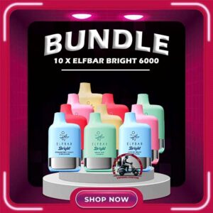 10PCS ELFBAR BRIGHT 6000 DISPOSABLE - VAPE DELIVERY SG SINGAPORE Sale of bundle package ELFBAR BRIGHT 6000 Puffs DISPOSABLE , choose 10 x Pcs flavour get lowest price at VAPE DELIVERY SG SINGAPORE SHOP! The Elfbar Bright 6000 Puffs Disposable vape ready stock in our sg singapore store online shop for same day delivery. Feel the elf bar bright 6k combination of power and flavor. With QUAQ MESH, every puff unleashes a powerful throat hit bursting with flavor. Fresh Taste, Fresh Vibes! Newest flavor lineup yet. Indulge in rich, satisfying tastes that make every inhale a delight. Try it now ELF BAR BRIGHT ! Note: Battery power shall not be released normally when the ambient temperature is lower than -5℃. We suggest before the activation, this product shall be left in a warm environment for about three days to restore battery discharge capacity. Specification : Puff: 6000 Puffs Nicotine Strength: 50mg / 5% Battery Capacity: 400mAh Charging Port: Type-C Rechargeable Package Include : 10PCS x ELFBAR BRIGHT 6000 Puffs Free Delivery Charge ⚠️ELFBAR BRIGHT 6000 FLAVOUR LINE UP⚠️ Apple Strawberry Mango Bubblegum Mint Double Peach Mango Watermelon Double Strawberry Ice Cream Double Strawberry Juicy Peach Fanta Lemon Cola Lychee Grape Honeydew Mixed Kiwi Passion Strawberry Grape Bubblegum SG VAPE COD SAME DAY DELIVERY , CASH ON DELIVERY ONLY. TAKE BULK ORDER /MORE ORDER PLS CONTACT ME : VAPEDELIVERYSG VIEW OUR DAILY NEWS INFORMATION VAPE : TELEGRAM CHANNEL