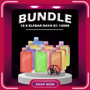 10PCS ELFBAR RAYA D1 13000 DISPOSABLE - VAPE DELIVERY SG SINGAPORE Sale of bundle package ELFBAR RAYA D1 13000 Puffs DISPOSABLE , choose 10 x Pcs flavour get lowest price at VAPE DELIVERY SG SINGAPORE SHOP! The Elfbar D1 Raya 13k with 13000 puffs is a cutting-edge disposable pod device designed for an extended and satisfying vaping experience . Boasting an impressive puff capacity , this device delivers a long-lasting and flavorful journey . With its innovative technology , Elfbar ensures a hassle-free and convenient vaping solution. The Raya D1 variant offers a delightful blend of watermelon and honeydew flavours , Providing a refershing and enjoyable taste profile . Ideal for user seeking a high-puff option , the Elfbar D1 Raya promises an immersive vaping session with every draw . Moreover, it featuring a screen display that will provide you with information about battery power and the remaining liquid level in your RAYA D1! Specification : Approx. 13000 Puffs Capacity 18ml Rechargeable Battery 650mAh Anti Dry-Burn Protection E-liquid & Power Display Screen Charging Port: Type-C Package Include : 10PCS x ELFBAR RAYA D1 13000 Puffs Free Delivery Charge ⚠️ELFBAR RAYA D1 13000 DISPOSABLE FLAVOUR LINE UP⚠️ Apple Orange Bubblegum Kiwi Guava Grape Mango Lychee Bubblegum Mango Strawberry Ice Cream Peach Lychee Blackcurrant Ribena Lychee Solero Strawberry Guava Lychee Juicy Peach Cola Masam Bubblegum Mix Berries Sour Bubblegum Mango King Strawberry Melon Funta Grape Kopi O Kaw Grape Slurpee Strawberry Cake Mango Guava SG VAPE COD SAME DAY DELIVERY , CASH ON DELIVERY ONLY. TAKE BULK ORDER /MORE ORDER PLS CONTACT ME : VAPEDELIVERYSG VIEW OUR DAILY NEWS INFORMATION VAPE : TELEGRAM CHANNEL