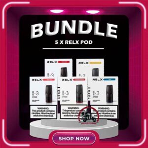 5 X RELX POD - VAPE DELIVERY SG SINGAPORE Sale of bundle package RELX CLASSIC POD , choose 5 x Boxes flavour get lowest price at VAPE DELIVERY SG SINGAPORE SHOP! The RELX Difference RELX combines cutting edge, next generation vaping technology with stylish, minimalist designs to give you products that are more elegant and sophisticated than you can find in any other online vapor store. Discover out signature Classic Tobacco , Cool Mint 5% Nicotine flavor, alongside popular options like Relx Pod Watermelon Ice, Tangy Grape , Tie Guan Yin , Jasmine Green Tea, Strawberry Burst, and Peach Oolong. For those craving extra sweetness, you can also enjoy Coke or Honeydew flavors. Specifications : Nicotine : 3% / 5% Capacity : 2ml Ceramic atomizing technology for authentic flavor and throat hit sensation Per Box Included: 1 Pack of 3 pods Package Include : 5BOX x RELX CLASSIC POD Free Delivery Charge ⚠️RELX CLASSIS POD FLAVOUR LINE UP⚠️ Classic Tobacco 5% Cool Mint 5% Coke Grape Green Bean Honeydew Icy Slush Passion Fruit Peach Oolong Watermelon Strawberry Burst (Ice) Jasmine Green Tea (Ice) Tie Guan Yin Tea (Ice) Green Grape (Ice) Long Jing Tea (Ice) SG VAPE COD SAME DAY DELIVERY , CASH ON DELIVERY ONLY. TAKE BULK ORDER /MORE ORDER PLS CONTACT ME : VAPEDELIVERYSG VIEW OUR DAILY NEWS INFORMATION VAPE : TELEGRAM CHANNEL