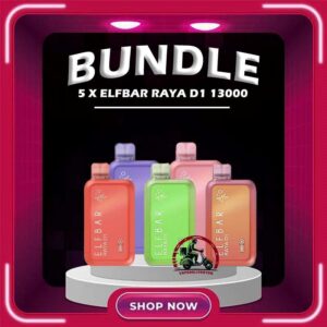 5PCS ELFBAR RAYA D1 13000 DISPOSABLE - VAPE DELIVERY SG SINGAPORE Sale of bundle package ELFBAR RAYA D1 13000 Puffs DISPOSABLE , choose 5 x Pcs flavour get lowest price at VAPE DELIVERY SG SINGAPORE SHOP! The Elfbar D1 Raya 13k with 13000 puffs is a cutting-edge disposable pod device designed for an extended and satisfying vaping experience . Boasting an impressive puff capacity , this device delivers a long-lasting and flavorful journey . With its innovative technology , Elfbar ensures a hassle-free and convenient vaping solution. The Raya D1 variant offers a delightful blend of watermelon and honeydew flavours , Providing a refershing and enjoyable taste profile . Ideal for user seeking a high-puff option , the Elfbar D1 Raya promises an immersive vaping session with every draw . Moreover, it featuring a screen display that will provide you with information about battery power and the remaining liquid level in your RAYA D1! Specification : Approx. 13000 Puffs Capacity 18ml Rechargeable Battery 650mAh Anti Dry-Burn Protection E-liquid & Power Display Screen Charging Port: Type-C Package Include : 5PCS x ELFBAR RAYA D1 13000 Puffs Free Delivery Charge ⚠️ELFBAR RAYA D1 13000 DISPOSABLE FLAVOUR LINE UP⚠️ Apple Orange Bubblegum Kiwi Guava Grape Mango Lychee Bubblegum Mango Strawberry Ice Cream Peach Lychee Blackcurrant Ribena Lychee Solero Strawberry Guava Lychee Juicy Peach Cola Masam Bubblegum Mix Berries Sour Bubblegum Mango King Strawberry Melon Funta Grape Kopi O Kaw Grape Slurpee Strawberry Cake Mango Guava SG VAPE COD SAME DAY DELIVERY , CASH ON DELIVERY ONLY. TAKE BULK ORDER /MORE ORDER PLS CONTACT ME : VAPEDELIVERYSG VIEW OUR DAILY NEWS INFORMATION VAPE : TELEGRAM CHANNEL