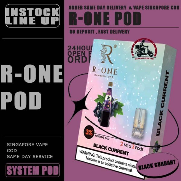 R-ONE POD - VAPE DELIVERY SG SINGAPORE R-One or Romantic One Pod , it all started from our founder’s spouse was a cigarette smoker. In order to help his spouse quit smoking, he created this brand, and name it after R-One or Romantic One Flavour, because everthing started just to help his ONLY ONE. Discover out signature Cool Mint Flavour, alongside popular options like Infinity Pod Watermelon Ice, Grape Ice , Bluberry , Energy Drink, Mango Ice, and Taro Ice Cream. For those craving extra sweetness, you can also enjoy Cola Ice or 100% Drink flavors. Specification : Capacity : 2ML Nicotine : 3% Package Included : 1 Pack of 3 Pods ⚠️R-ONE COMPATIBLE WITH DEVICE⚠️ RELX DEVICE SP2 | SP2 M SERIES | LEGEND DEVICE DARK RIDER 3 | DD CUBE ZEUZ DEVICE INSTAR DEVICE WUUZ DEVICE R-ONE DEVICE DD TOUCH DEVICE ⚠️R-ONE POD FLAVOUR LINE UP⚠️ 100% Drink Banana Ice Black Current Blueberry Ice Cola Ice Cool Mint Cuba Tobacco Energy Drink Grapes Ice Green Bean Ice Long Jing Tea Lychee Ice Mango Ice Melon Ice Mocha Coffee Old Popsicle Passion Fruit Ice Peach Ice Pineapple Ice Sour Apple – Apple Juices Ice Strawberry Ice Taro Ice Cream Watermelon Ice Yakult White Grape SG VAPE COD SAME DAY DELIVERY , CASH ON DELIVERY ONLY. TAKE BULK ORDER /MORE ORDER PLS CONTACT ME : VAPEDELIVERYSG VIEW OUR DAILY NEWS INFORMATION VAPE : TELEGRAM CHANNEL