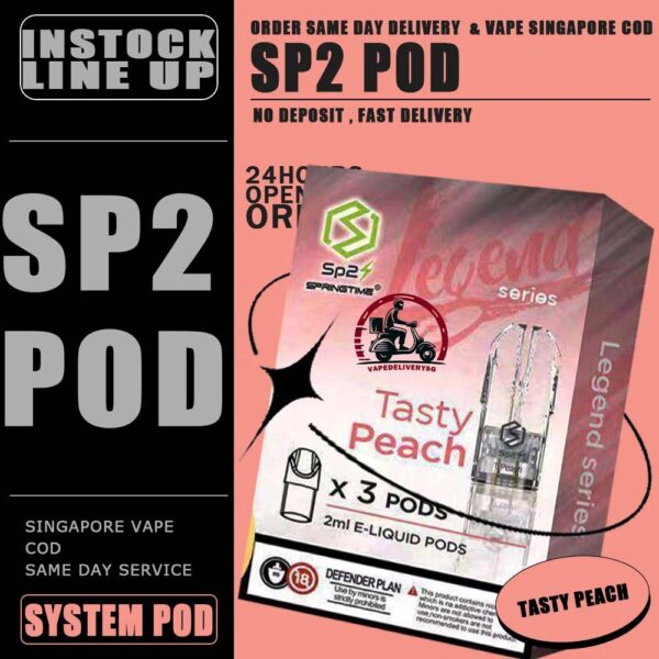 SP2 POD FLAVOUR - VAPE DELIVERY SG SINGAPORE SP2 Pod Legend Flavour also known as SPRINGTIME. Pod Flavour starter kit comes with rechargeable device with usb Type C cable. The magnet on both battery and pod cartridge for easy plug and play. SP2 Brand from Pod & Device categories , Our Sg Vape Center was founded by former smokers. SP2 Pod Legend Flavour also known as SPRINGTIME. Pod Flavour starter kit comes with rechargeable device with usb Type C cable. The magnet on both battery and pod cartridge for easy plug and play. Specifications : Nicotine 3% Capacity 2ml per pod Package Included : 1 Pack of 3 pods ⚠️SP2 POD COMPATIBLE DEVIE WITH⚠️ DARK RIDER 3S DEVICE DD CUBE INSTAR DEVICE RELX CLASSIC DEVICE SP2 BLTIZ DEVICE SP2 LEGENDAA DEVICE SP2 M SERIES DEVICE ZEUZ DEVICE ⚠️SP2 POD FLVAOUR LINE UP⚠️ Alpha Tobacco Energy Drink (100Plus) Baby Taro Bubblegum x Lime Cola Double Mint Green Bean Guava Gummy Honeydew Nes Coffee Jasmine Green Tea Lemonade Long Jing Tea Pure Lychee Lite Mango Vita Orange Secret Passion Summer Pineapple Rootbeer Rose Tea Ruby Strawberry Tasty Peach Tie Guan Yin Tropical Pear Tropical SG (Fruit Punch) Watermelon White Grape Grapefruit Jasmine Tea Green Apple Rich Yakultory Sparkling Lemon Icy Herbal Tea Golden Chrysanthemum Lime Fizzy Zes Tea Himalaya Tie Guan Yin Himalaya Mineral Himalaya Jasmine SG VAPE COD SAME DAY DELIVERY , CASH ON DELIVERY ONLY. TAKE BULK ORDER /MORE ORDER PLS CONTACT ME : VAPEDELIVERYSG VIEW OUR DAILY NEWS INFORMATION VAPE : TELEGRAM CHANNEL