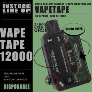 VAPETAPE 12000 / 12K DISPOSABLE - VAPE DELIVERY SG SINGAPORE The Vapetape 12000 Disposable Support to 12k Puffs , is upgraded device from 8000 puffs. This Product is From ASDF Company also , The Vape tape 12k improve the volume, battery capacity and come with 20 +Plus new flavours. Vape tape 12000 remains classic cassette design which is comfortably in the hand , and the mouthpiece that is shaped to enhance the vaping experience. Discover out signature Double Mango flavor, alongside popular options like Infinity Pod Honeydew Watermelon, Sour Bubblegum , Solero Lime , Watermelon Peach, Gummy Bear, and Strawberry Lemon Tart. For those craving extra sweetness, you can also enjoy Ice Lemon Tea or Red Slurpee flavors. Specification : Nicotine 50mg (5%) Approx. 12000 puffs Mesh Coil Rechargeable Battery Charging Port: Type-C ⚠️VAPETAPE 12000 FLAVOUR LINE UP⚠️ Double Mango Mango Grape Mango Lychee Strawberry Lychee Lychee Blackcurrant Grape Blackcurrant Honeydew Watermelon Pineapple Orange Kiwi Passion Fruit Guava Peach Mixed Berries Lemon Cola Blackcurrant Yakult Gummy Bear Solero Lime Sour Bubblegum Banana Custard Strawberry Lemon Tart Honeydew Blackcurrant Ice Lemon Tea Red Slurpee Grape Bubblegum Yakult Watermelon Peach Peach Lychee SG VAPE COD SAME DAY DELIVERY , CASH ON DELIVERY ONLY. TAKE BULK ORDER /MORE ORDER PLS CONTACT ME : VAPEDELIVERYSG VIEW OUR DAILY NEWS INFORMATION VAPE : TELEGRAM CHANNEL