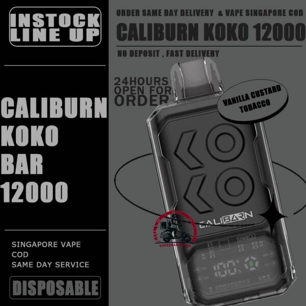 UWELL CALIBURN KOKO BAR 12000 DISPOSABLE - VAPE DELIVERY SG The Uwell Caliburn Koko Bar 12000 Puffs Vape Ready stock at Singapore sg shop on sale for same day delivery. The Caliburn BAR 12k puffs is a revolutionary disposable vape that has taken the vaping industry by storm. This powerful and feature-rich device boasts an impressive array of specifications and capabilities, making it an attractive choice for both novice and experienced vapers alike. In this in-depth review, we’ll explore the various aspects of the Caliburn BAR S12000, providing you with all the information you need to make an informed decision about whether this disposable vape is the right fit for your vaping needs. Specifications: Battery Capacity: 800 mAh E-Liquid Capacity: 20 mL Nicotine Strength: 5% (50 mg/mL) Power Modes: Boost Mode (22W) and Regular Mode (16W) Coil: Dual 1.2-ohm coil (UWELL’s patented Flagship Dual Coil atomization system) Puff Count: Up to 12,000 puffs Charging: USB Type-C charging port Airflow: Adjustable airflow control Display: Smart LED screen with multiple animations ⚠️UWELL CALIBURN KOKO BAR 12000 FLAVOUR LINE UP⚠️ Watermelon Watermelon Pineapple Strawberry Vanilla Custard Tobacco Triple Melon Mango Mango Pudding Oat Flakes Plum Guava Lime Lychee Apple Snow Pear SG VAPE COD SAME DAY DELIVERY , CASH ON DELIVERY ONLY. TAKE BULK ORDER /MORE ORDER PLS CONTACT ME : VAPEDELIVERYSG VIEW OUR DAILY NEWS INFORMATION VAPE : TELEGRAM CHANNEL