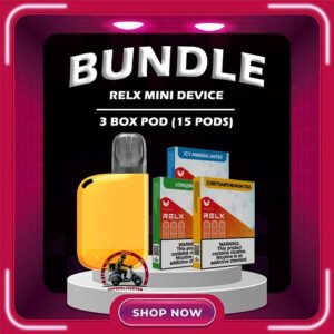 RELX MINI DEVICE BUNDLE 110 - VAPE DELIVERY SG SINGAPORE Sale of bundle package RELX MINI DEVICE BUNDLE 110 , choose 1Pcs Device & 3 x Boxes flavour get lowest price at VAPE DELIVERY SG SINGAPORE SHOP! Explore the enhanced vaping experience offered by RELX Mini Device. The Device is a unique vaping device that offers the convenience of disposable vapes with the sustainability of a box mod. With features like a rechargeable battery, Vcot™ tech for enhanced flavor, and customization options for e-liquid pods, it stands out in the market. It is also environmentally friendly, promoting a greener future with its rechargeable design. The RELX Mini Device is compatible with Infinity Pod Pro 2, Infinity Pod Pro, and RELX Pod Real. However, it is recommended to use it with the RELX Pod Real for optimal functionality. Experience better taste with Vcot™ tech and choose from a variety of flavors for a personalized vaping experience. Specification: Battery Capacity: 440mAh Size: 52mm x 40mm x 16mm Weight: 15g Resistance Range: 1.0ohm - 1.2ohm Compatible Pod Brands: Relx Infinity Pod Relx Pod Real Package Include : 1 x RELX MINI DEVICE 3 x RELX POD REAL (TOTAL: 9 PODS) Free Delivery Charge ⚠️RELX MINI COLOR LINE UP⚠️ Bright Yellow Deep Blue SG VAPE COD SAME DAY DELIVERY , CASH ON DELIVERY ONLY. TAKE BULK ORDER /MORE ORDER PLS CONTACT ME : VAPEDELIVERYSG VIEW OUR DAILY NEWS INFORMATION VAPE : TELEGRAM CHANNEL