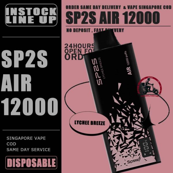 SP2S AIR 12000 DISPOSABLE - VAPE DELIVERY SG SINGAPORE SHOP Discover the SP2S Air 12000 Puff Disposable , a popular product available at SG VAPER SHOP in Singapore. Find out more about this high-quality vape product and how it can enhance your vaping experience. The SP2s Air 12k is a rechargeable disposable vape device offering up to 12,000 puffs. It is powered by a 600mAh battery and features Type-C fast charging for convenient and quick recharges. This device is known for its sleek design and user-friendly features, catering to vapers who need a long-lasting and hassle-free vaping experience. Available in various flavors, it is highly regarded in Singapore for its reliability and quality. Specification : Approx. 12000 Puffs Capacity 8ml Super Slim Design Mesh Coil Rechargeable Battery 600mAh Charging Port: Type-C ⚠️SP2S AIR 12000 FLAVOUR LINE UP⚠️ Apctic Mint Green Apple Soda Himalaya Jasmine Himalaya Mineral Himalaya Tie Guan Yin Icy Melon Kiwi Passion Guava Lychee Breeze Passion Lemonade Peach Green Tea Plum Guava SG VAPE COD SAME DAY DELIVERY , CASH ON DELIVERY ONLY. TAKE BULK ORDER /MORE ORDER PLS CONTACT ME : VAPEDELIVERYSG VIEW OUR DAILY NEWS INFORMATION VAPE : TELEGRAM CHANNEL